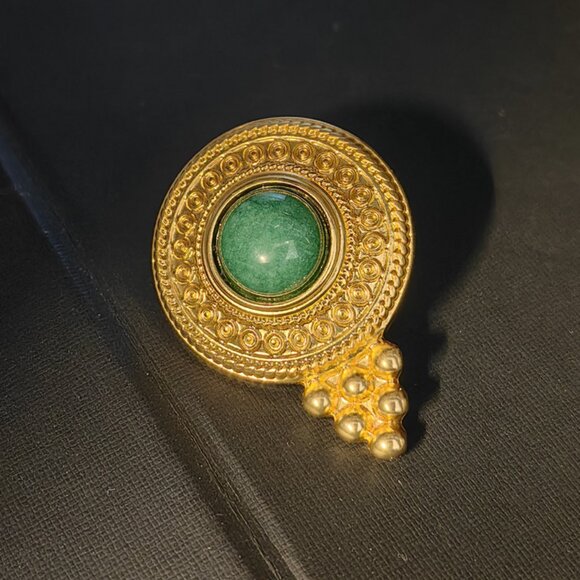 Stunning Vintage Chunky Retro Gold Disc Earrings - Picture 3 of 8